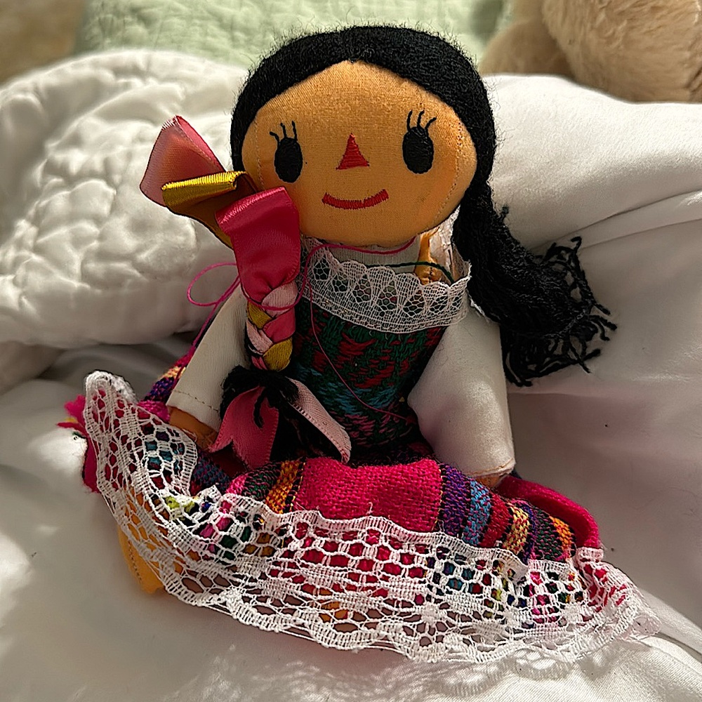 Vintage folk art Mexican doll